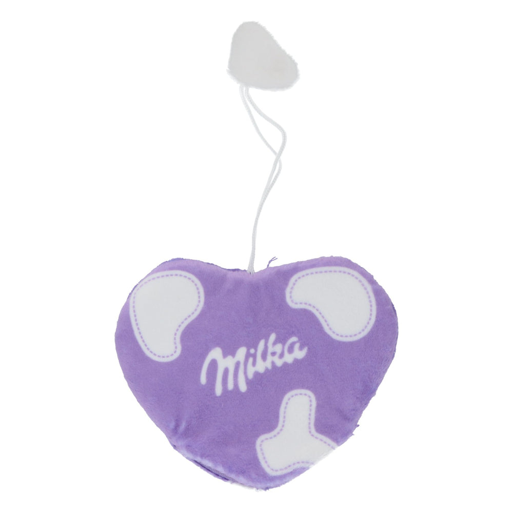 Milka Schokolade Schlüsselanhänger Herz Stoff Lila