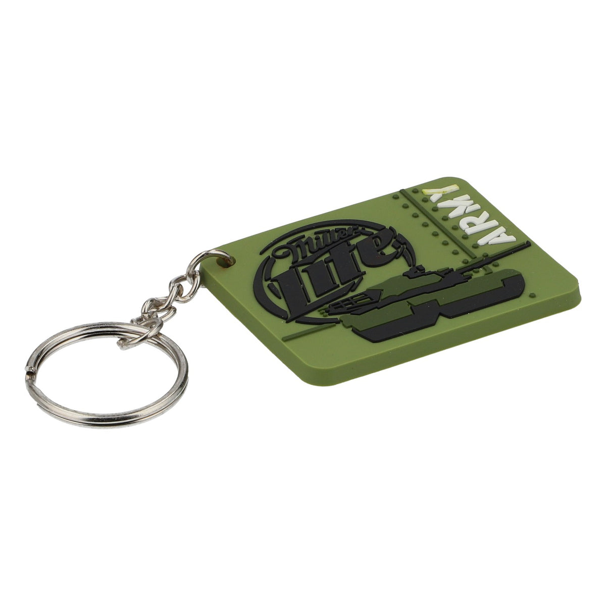 Miller Bier Schlüsselanhänger Gummi Lite ARMY grün Panzer Keyring