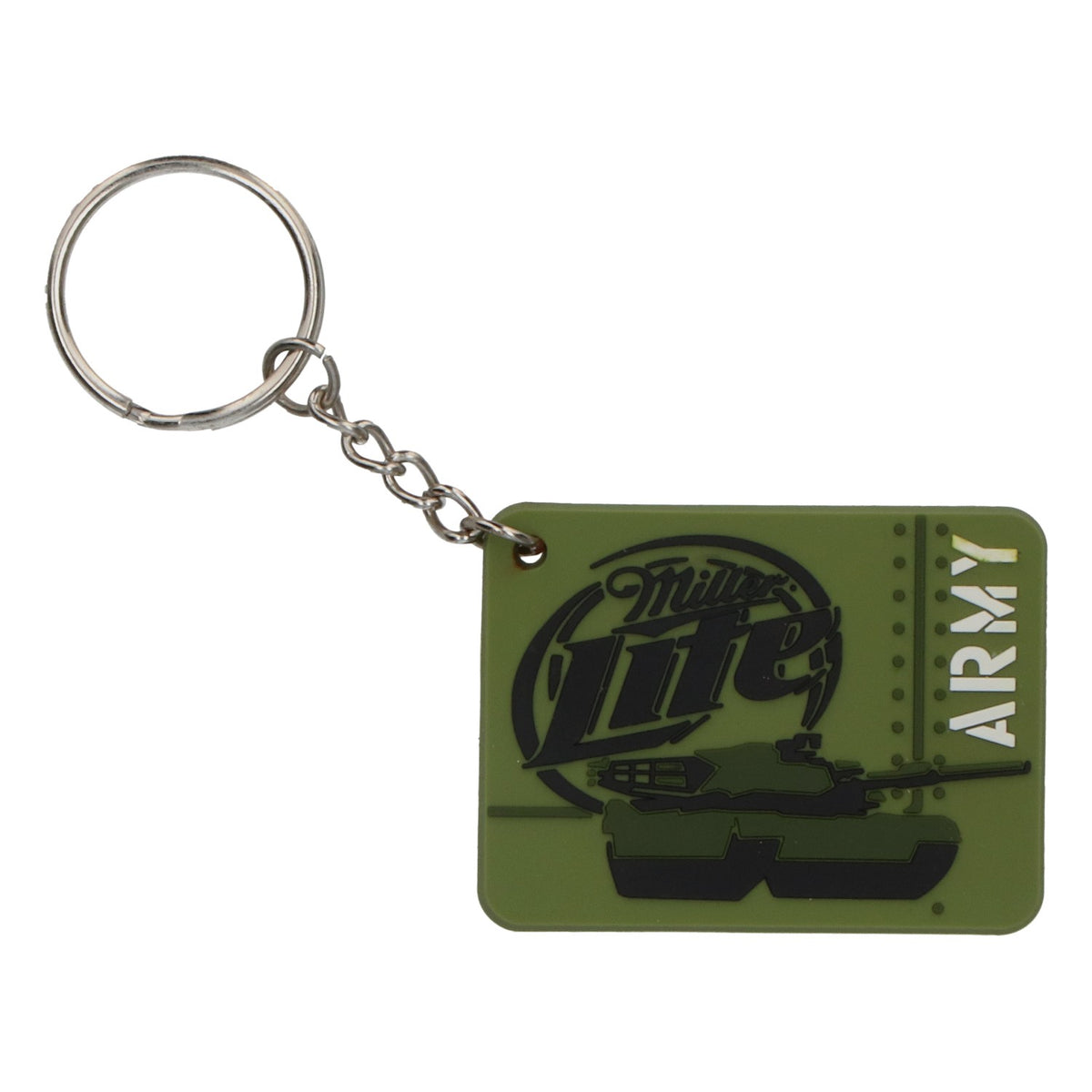Miller Bier Schlüsselanhänger Gummi Lite ARMY grün Panzer Keyring – Ansicht 2