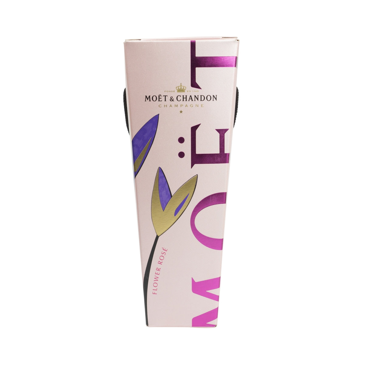 Moet Chandon Champagner 4x Glas + Halter in Tulpen Form rot Gläser Selten Rar – Ansicht 2