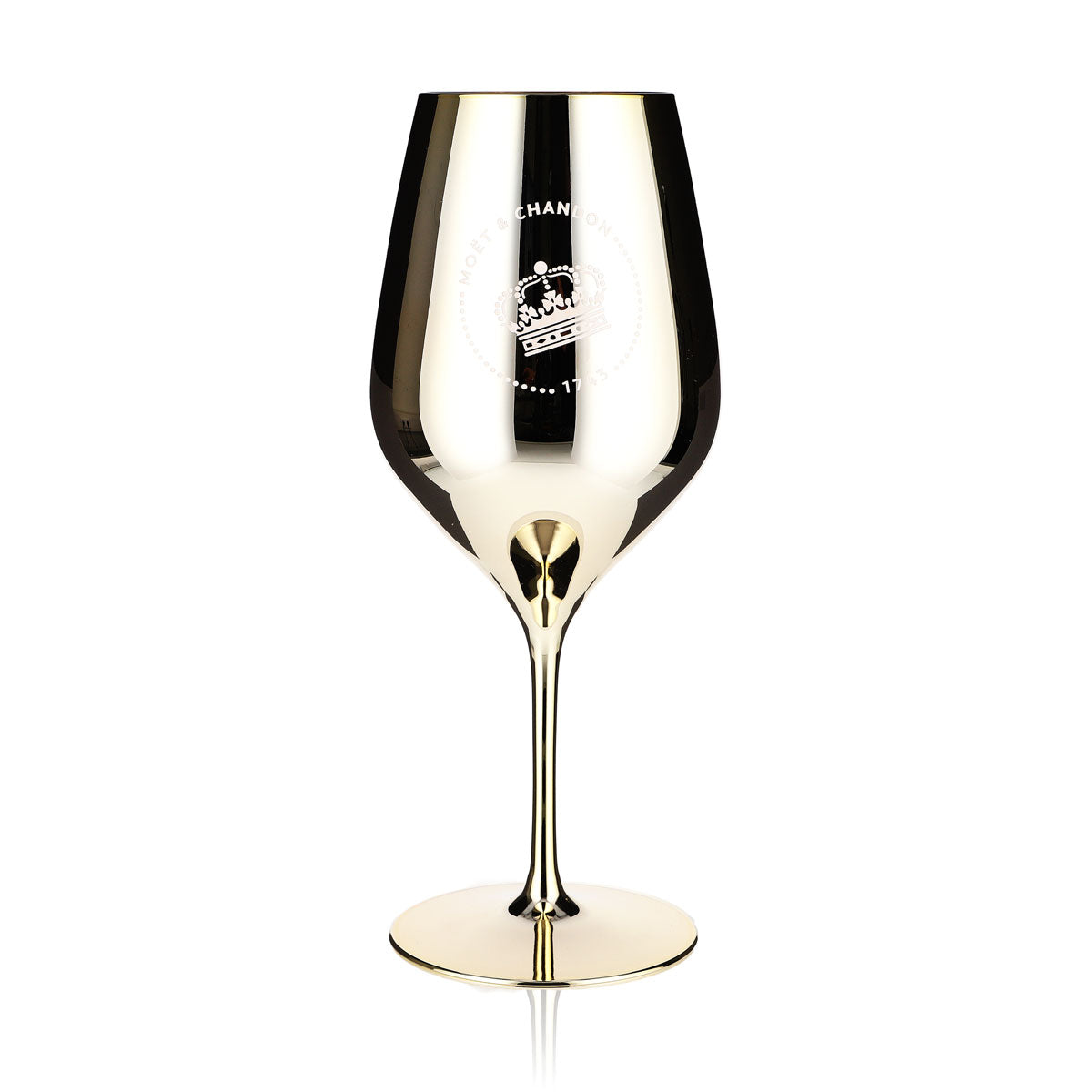 Moet Chandon Champagner Glas 0,6l Weinglas Echtglas Gold neues Logo – Ansicht 8