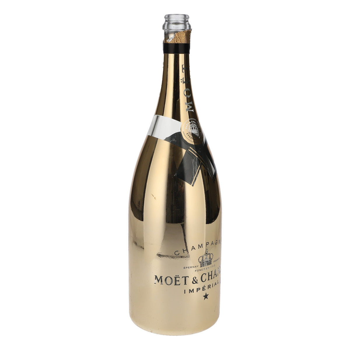 Moet Chandon Champagner leere Flasche Echtglas Dekoflasche Dummy 1,5l Brut Gold – Ansicht 2