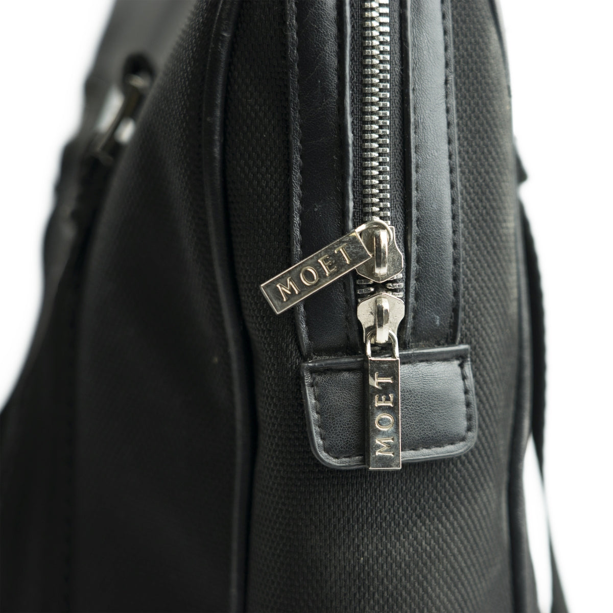 Moet Chandon Champagner Tragetasche Schwarz Business Handtasche Beutel Selten – Ansicht 4