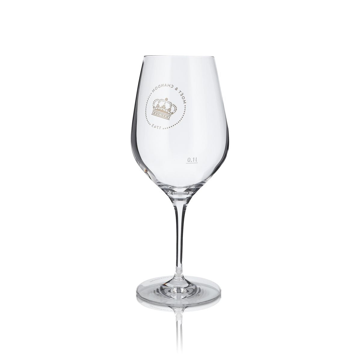 6er Set Moët & Chandon Champagnerglas 0,63l – Echtglas Kelch mit Eichstrich – Ansicht 5