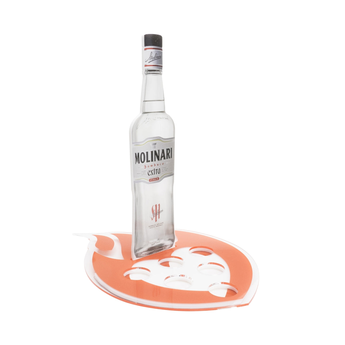 Molinari Sambuca Likör Shot-Tablett für 6 Gläser Presenter – Ansicht 2