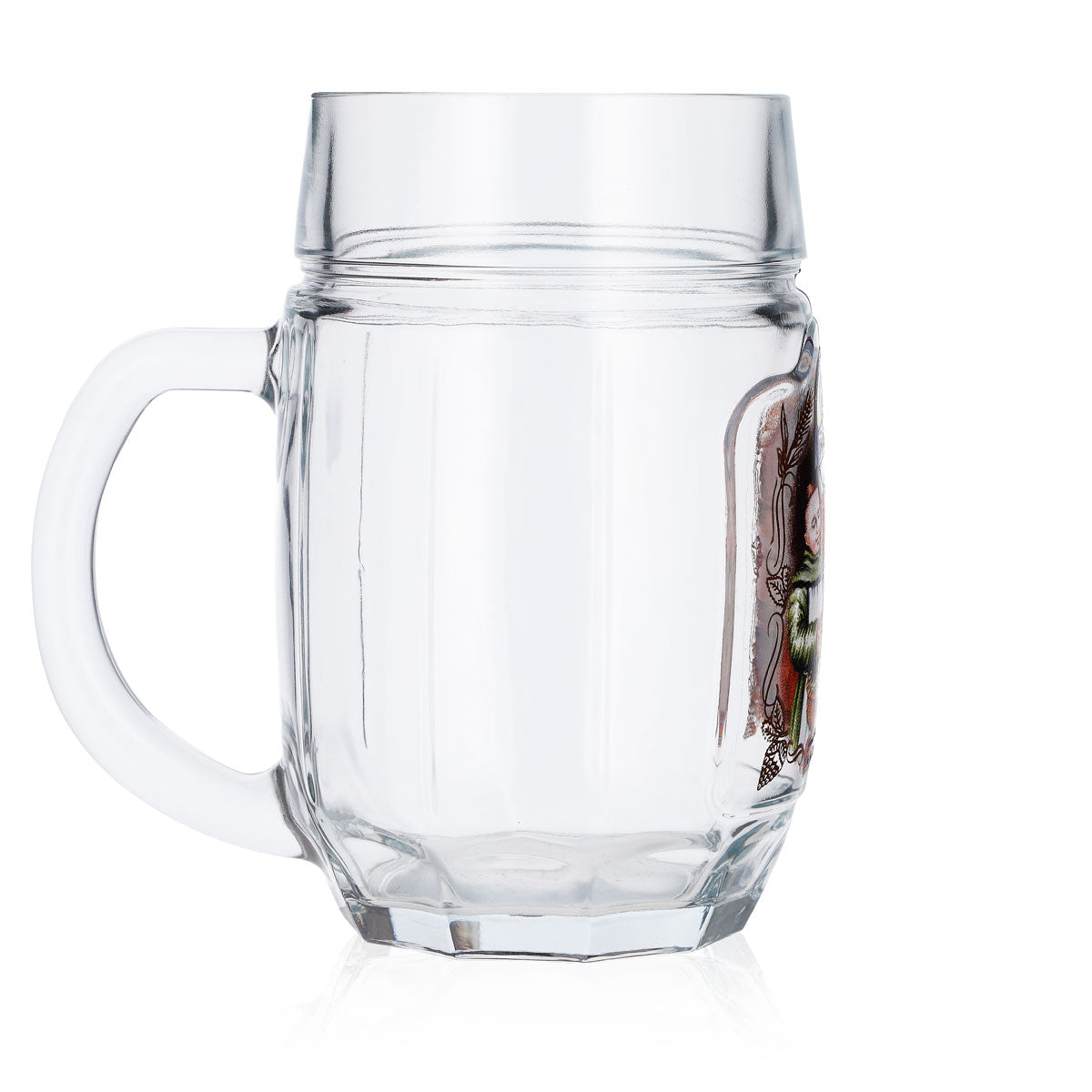 Mönchshof Reichelbräu Bierglas Gläser Seidel 0,6l Krug Bronze Frau Rastal – Ansicht 3