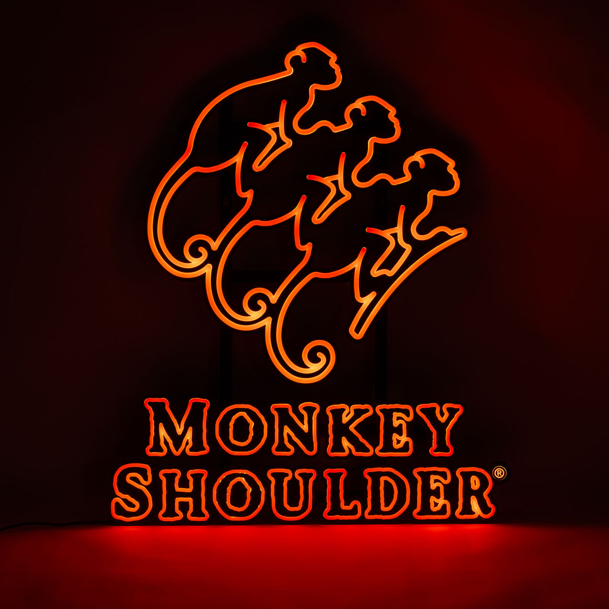Monkey Shoulder Whiskey Leuchtreklame 60x50 cm LED – Ansicht 3