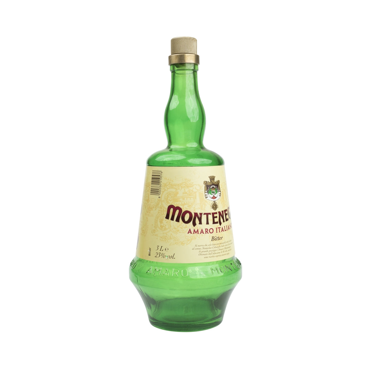 Montenegro Amaro 3l Showflasche leer Display Bottle Dummy Grün Glas Bar Deko – Ansicht 2