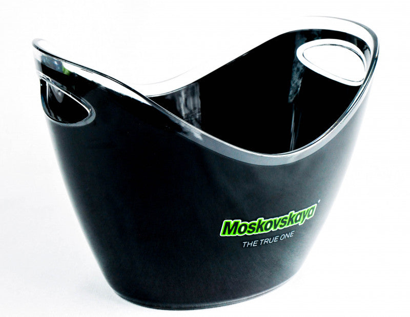 Moskovskaya Vodka Flaschenkühler Eiswürfelbehälter schwarz grün kleines Logo – Ansicht 2