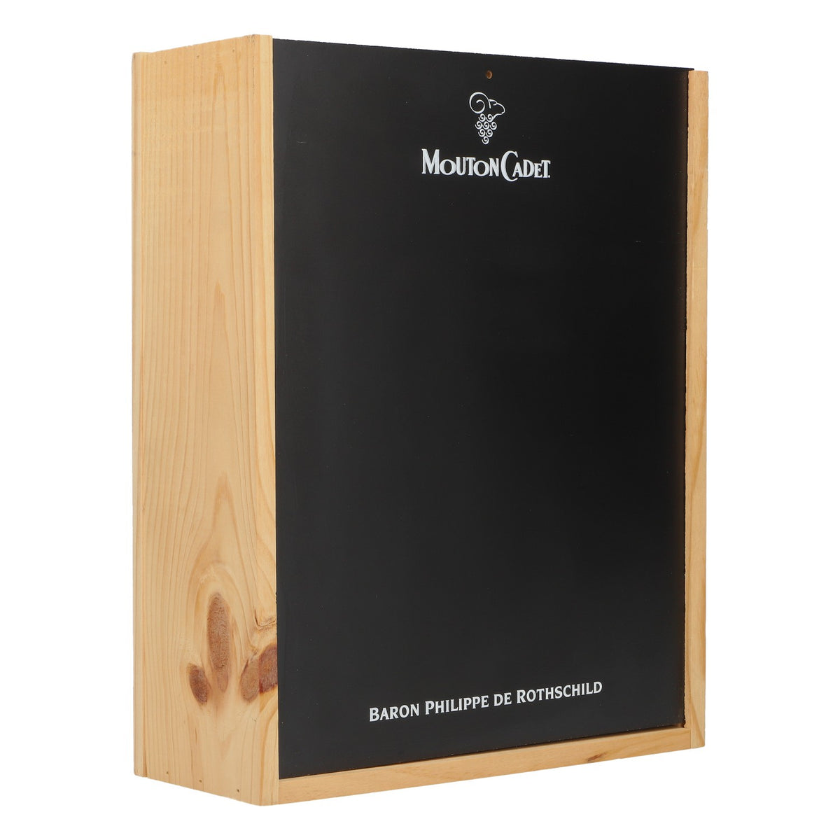 Mouton Cadet Wein Holzbox Flaschenbox Raumdeko braun/schwarz
