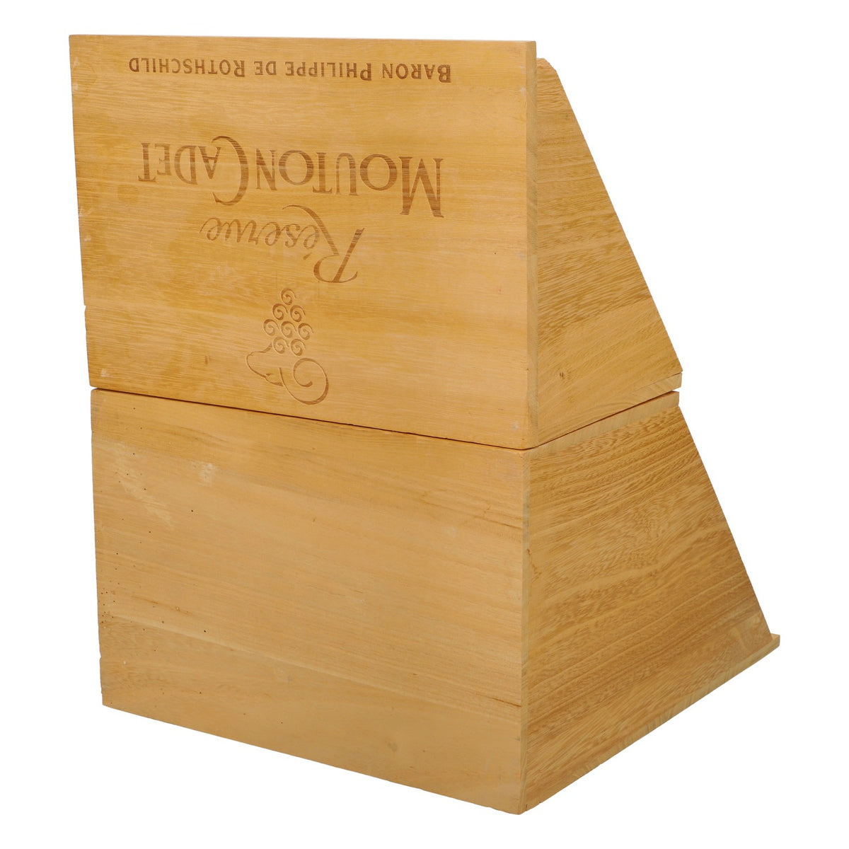 Mouton Cadet Wein Holzkiste Raumdekoration 27,5x18,5x32 cm Reserve – Ansicht 4