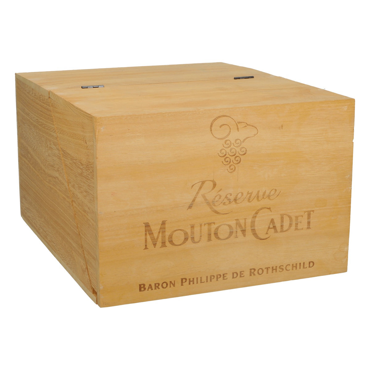Mouton Cadet Wein Holzkiste Raumdekoration 27,5x18,5x32 cm Reserve – Ansicht 5