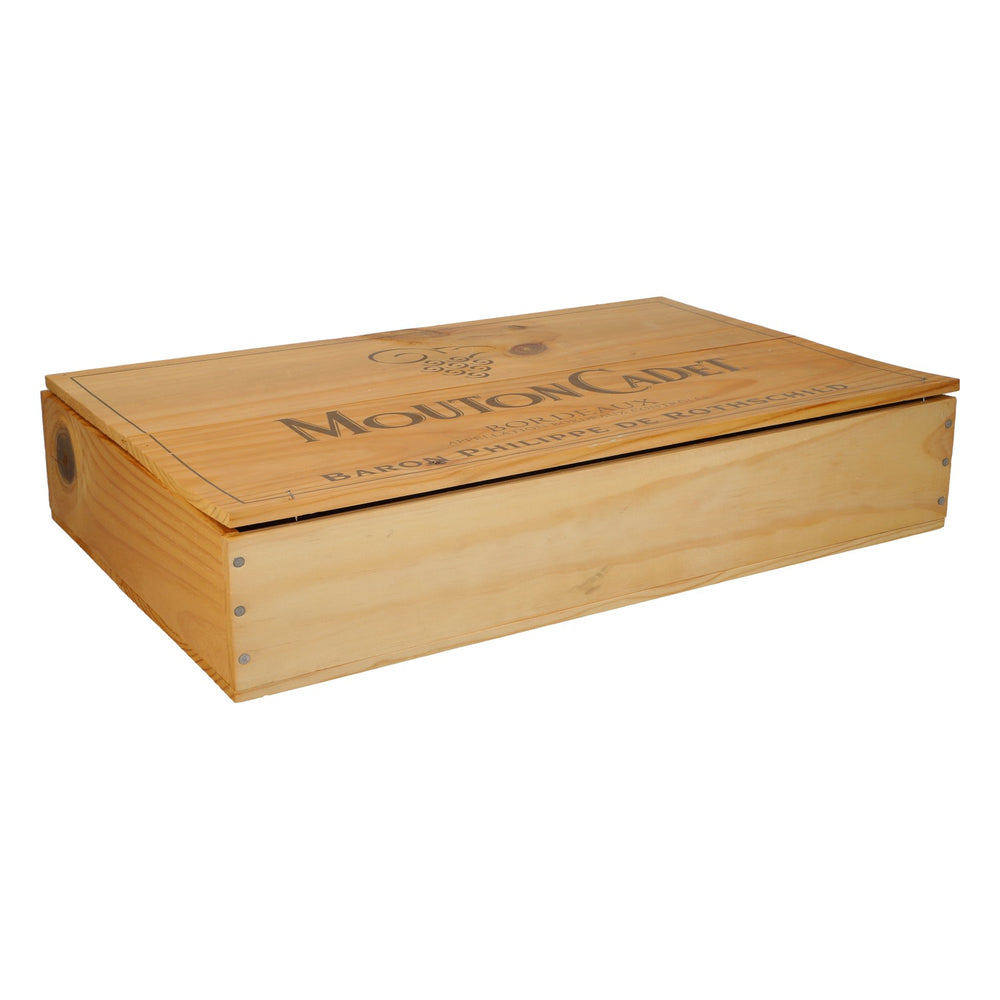 Mouton Cadet Wein Holzkiste Raumdekoration 32x50x10 cm