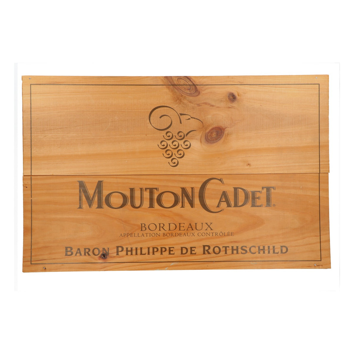 Mouton Cadet Wein Holzkiste Raumdekoration 32x50x10 cm – Ansicht 5