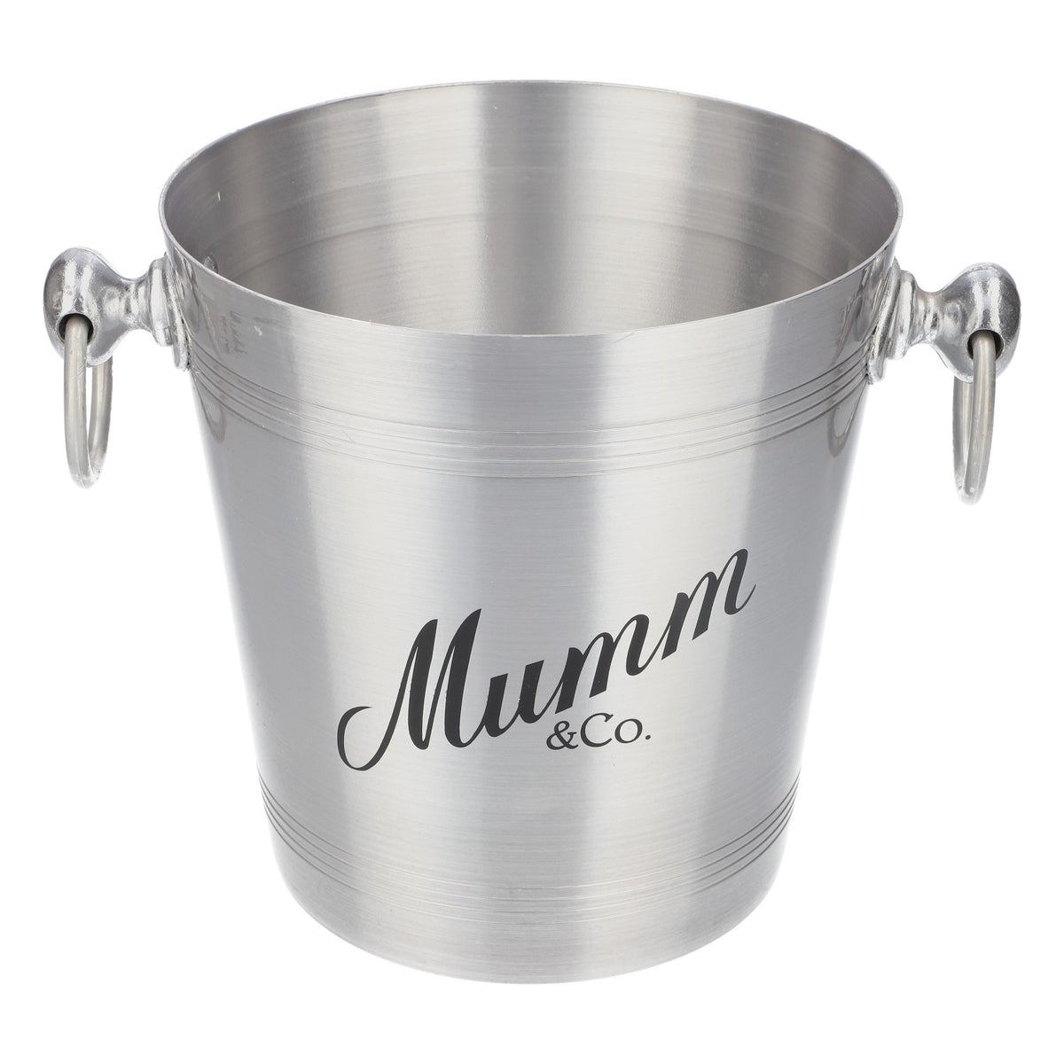 Mumm Sekt Kühler Eiseimer Flaschenkühler Icecube Silber mit Henkel – Ansicht 2
