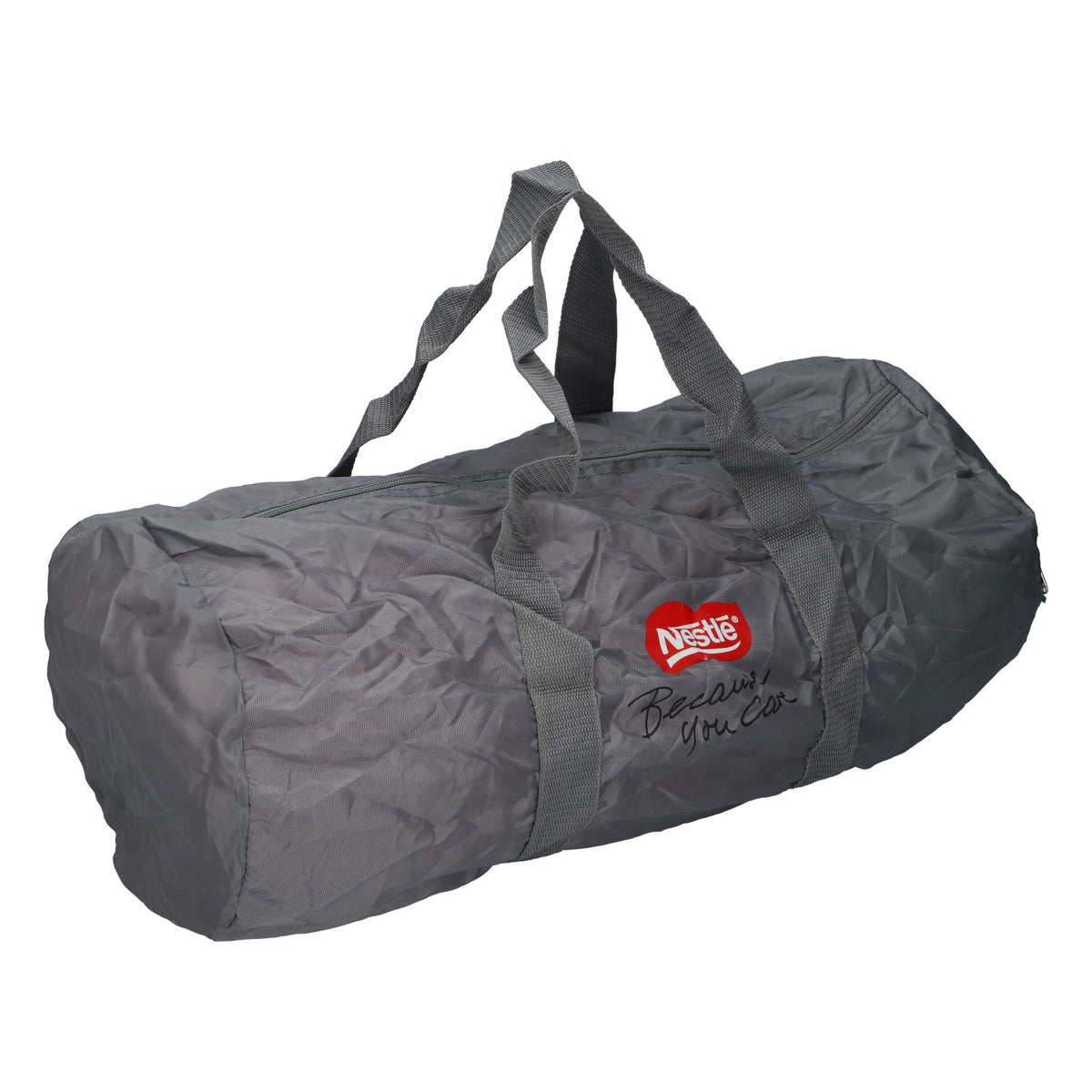 Nestle Faltbare Reisetasche Grau Polyester Reißverschluss leicht 50cm – Ansicht 2