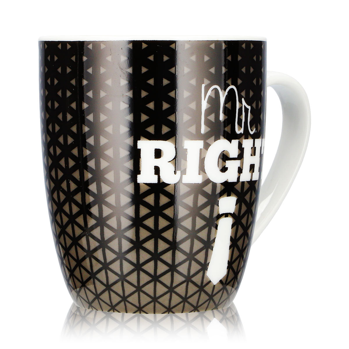 No Name Sonstiges Glas 0,35l Mr. Right Becher für Dich schwarz Keramik Tasse – Ansicht 2