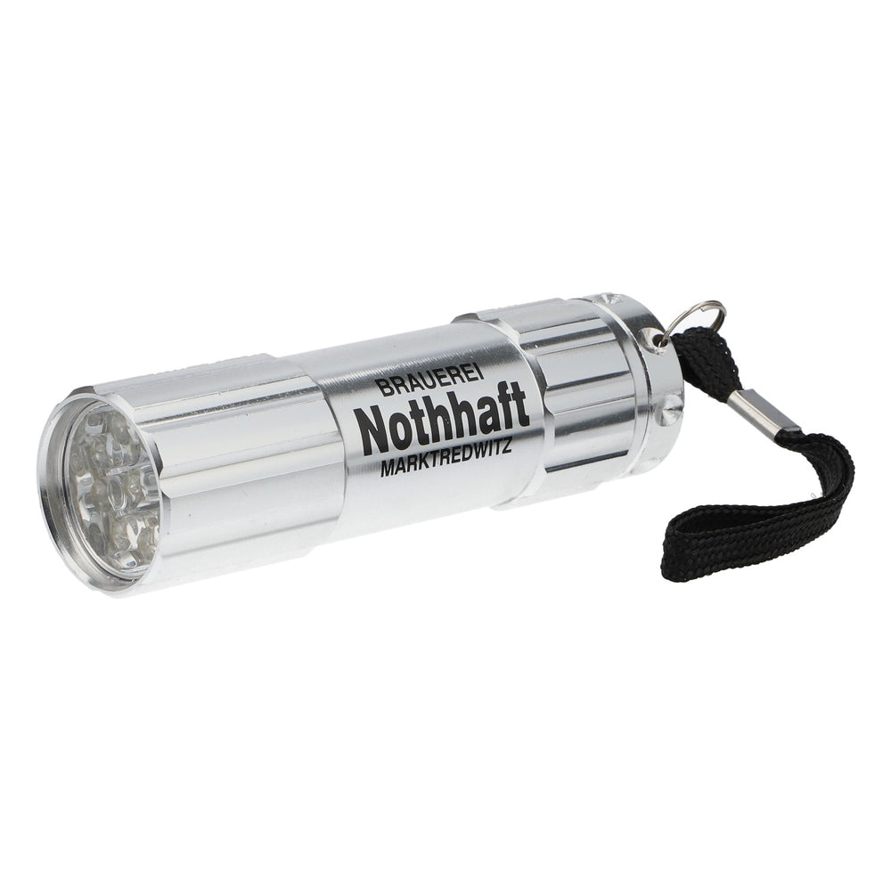 Nothaft Bier Taschenlampe Marktredwitz Silber 9 LED Kunststoff Fanartikel