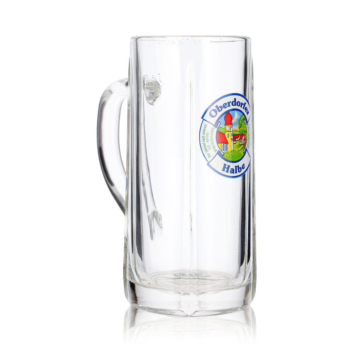 Oberdorfer Bier Glas Krug 0,5l Halbe Relief Fidenza – Ansicht 3