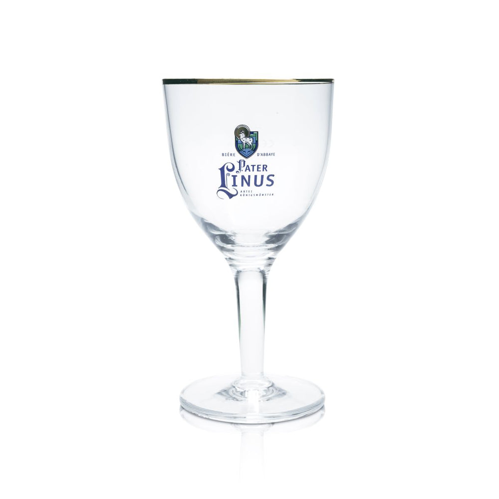 Pater Linus Bierglas 0,25l Abbey Pokalglas Goldrand Abtei Königsmünster Eiche