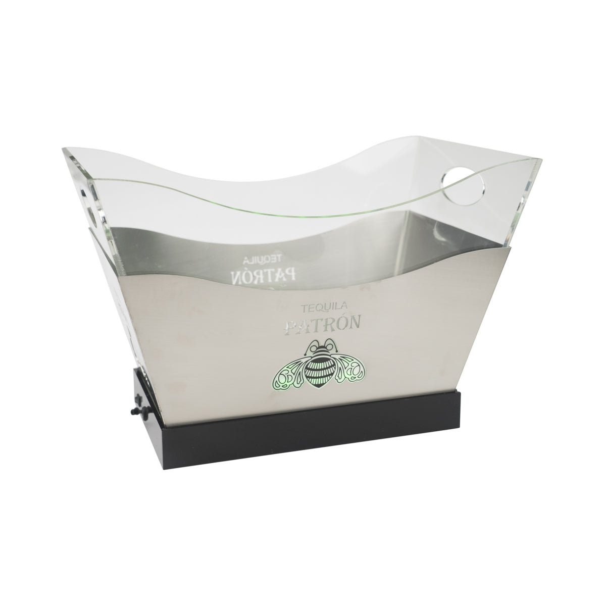 Patron Tequila Kühler LED Cooler Wanne Box Eis Ice Magnum Flasche Eiswürfel