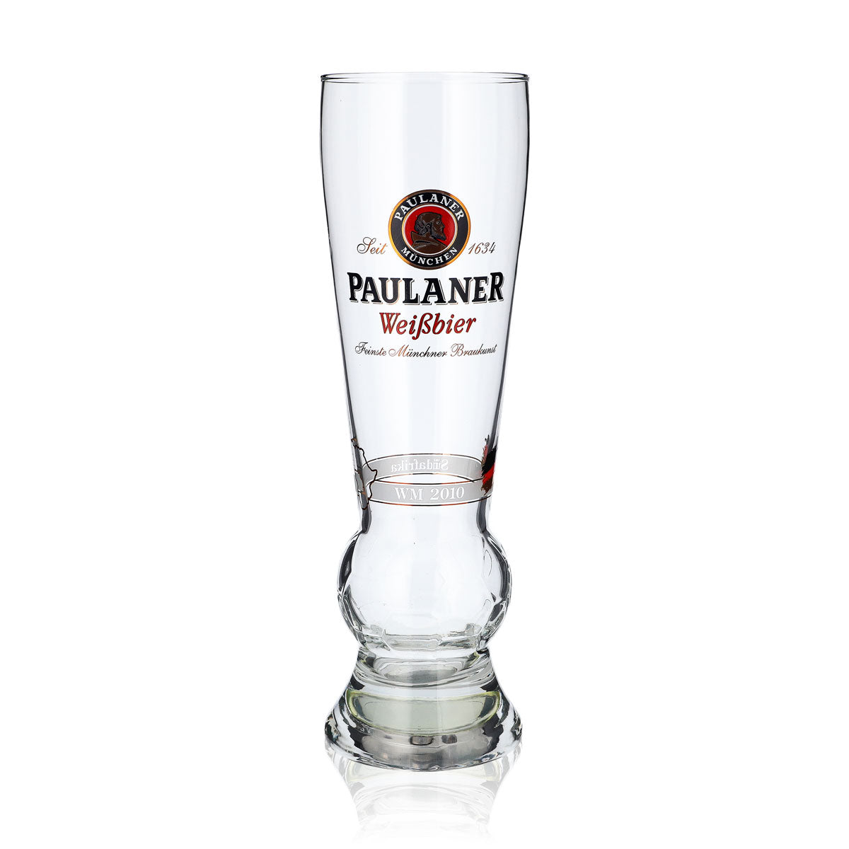 Paulaner Bier Glas LED Weißbierglas Editionsglas WM 2010 Beleuchtung