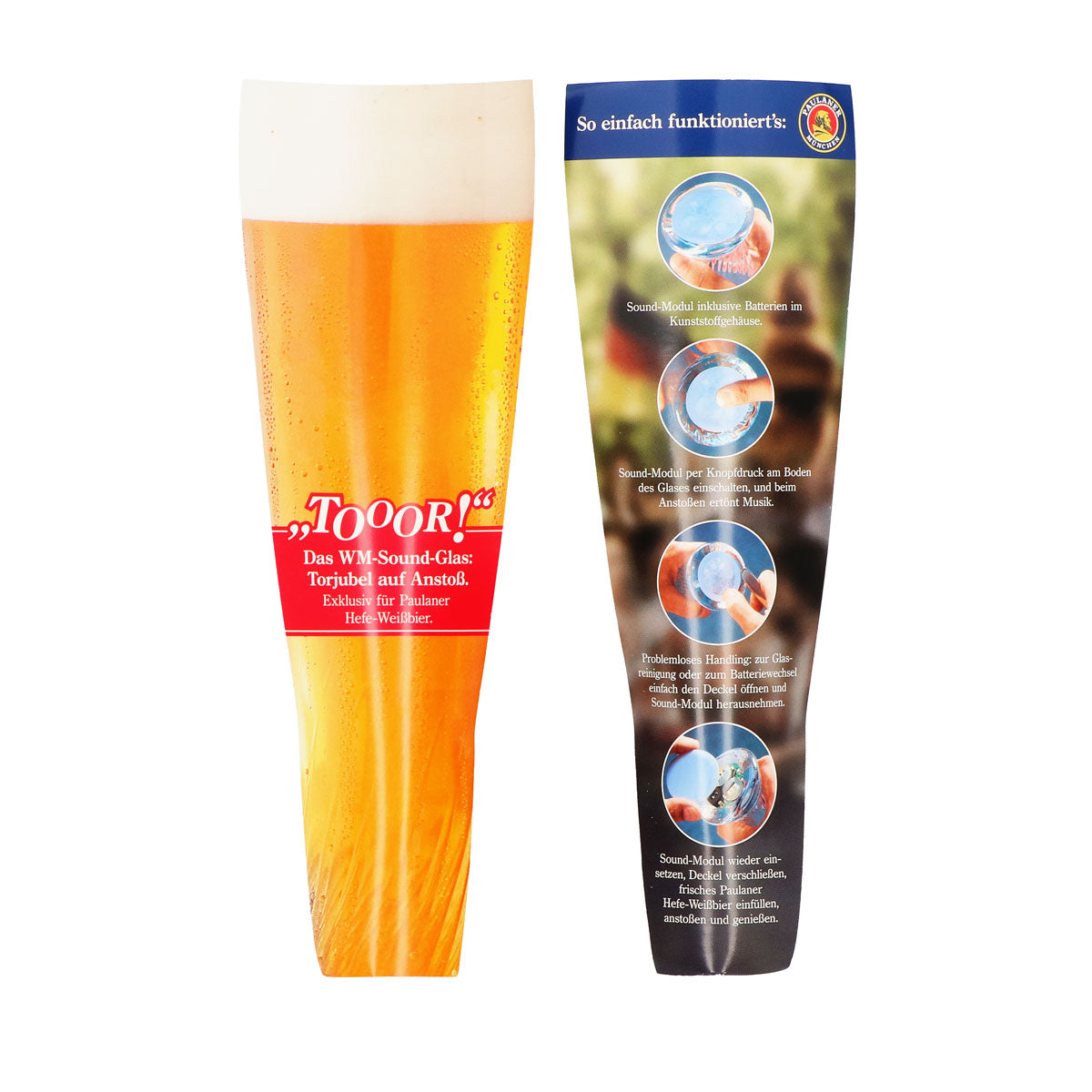 Paulaner Bier Glas LED Weißbierglas Editionsglas WM 2010 Beleuchtung – Ansicht 4