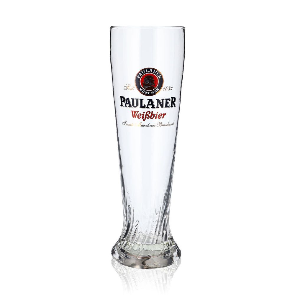 Paulaner Bier Glas LED Weißbierglas Relief Glas 0,5l Bierglas Sahm Sonderglas