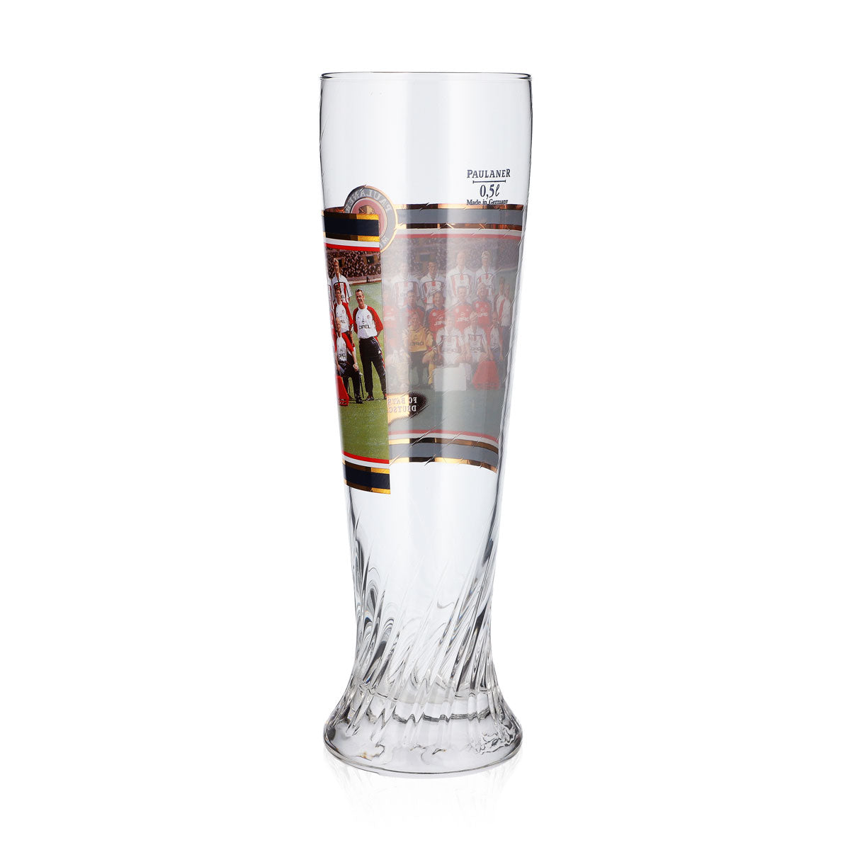 Paulaner Bier Glas Pokal 0,5l FC Bayern München Deutscher Meister 2000 Relief – Ansicht 3