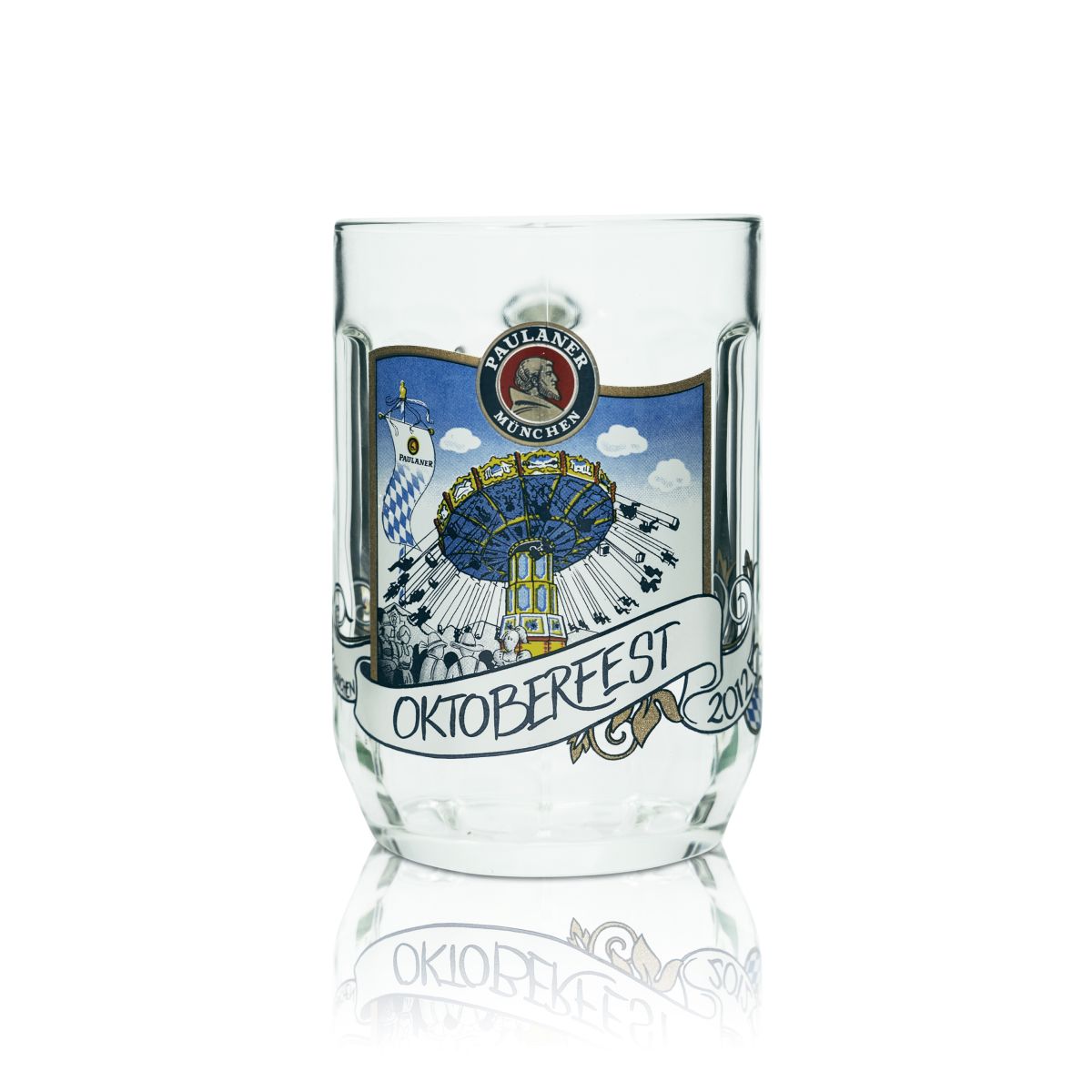 Paulaner Bierkrug Sammlerglas 0,5l Siedel Oktoberfest 2012 München Sonderedition