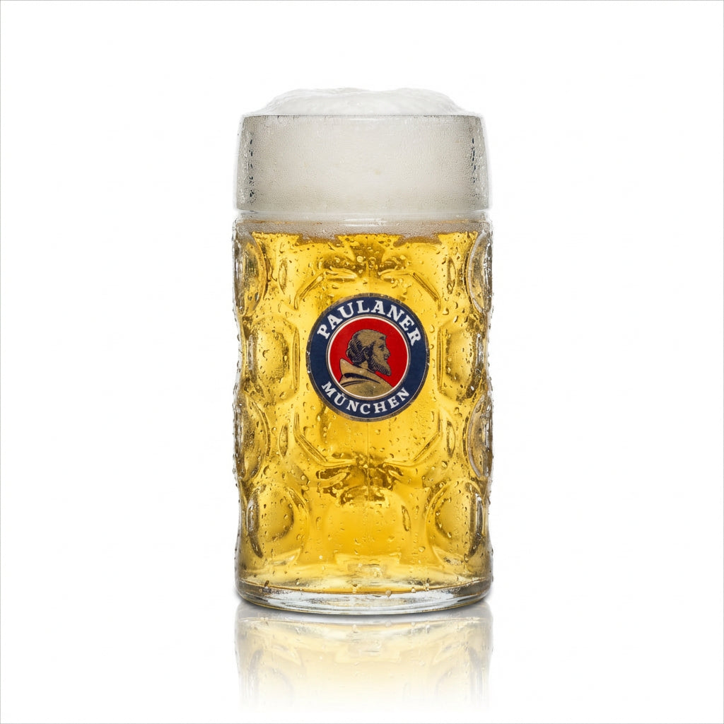Paulaner Maßkrug Bierglas B-WARE - 1l Humpen Seidel Gläser Geeicht Gastro