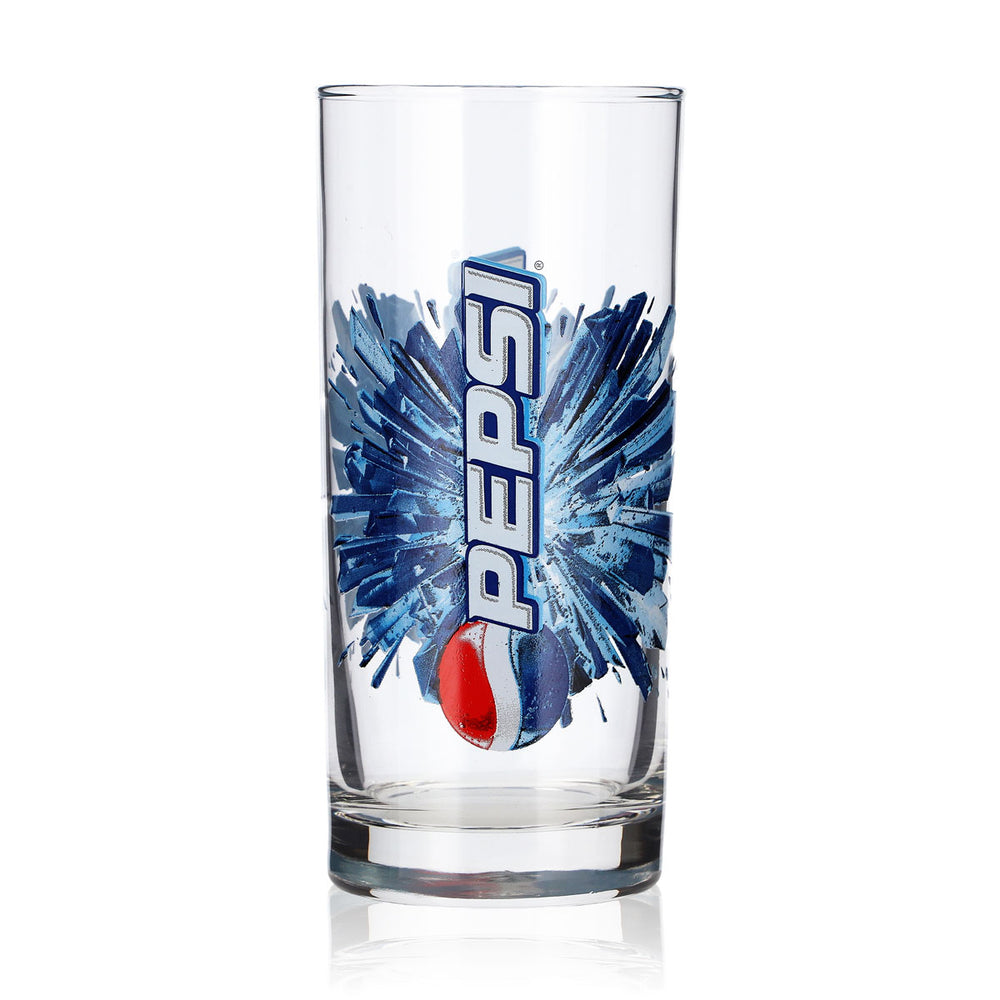 Pepsi Softdrink Glas 0,3l Becher Kristall-Motiv / altes Logo