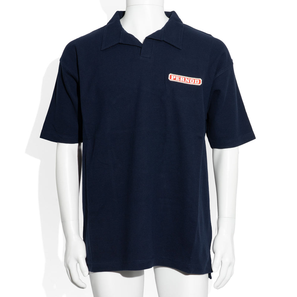 Pernod Likör Poloshirt Freizeitshirt Shirt Men Uni blau Blau Gr. L
