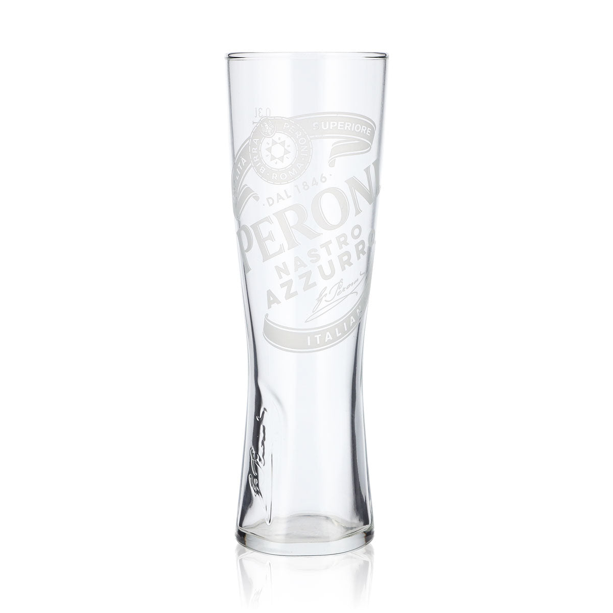 6er Set Peroni Nastro Azzurro Glas 0,3l – Pokal mit Signature Relief, geeicht – Ansicht 2