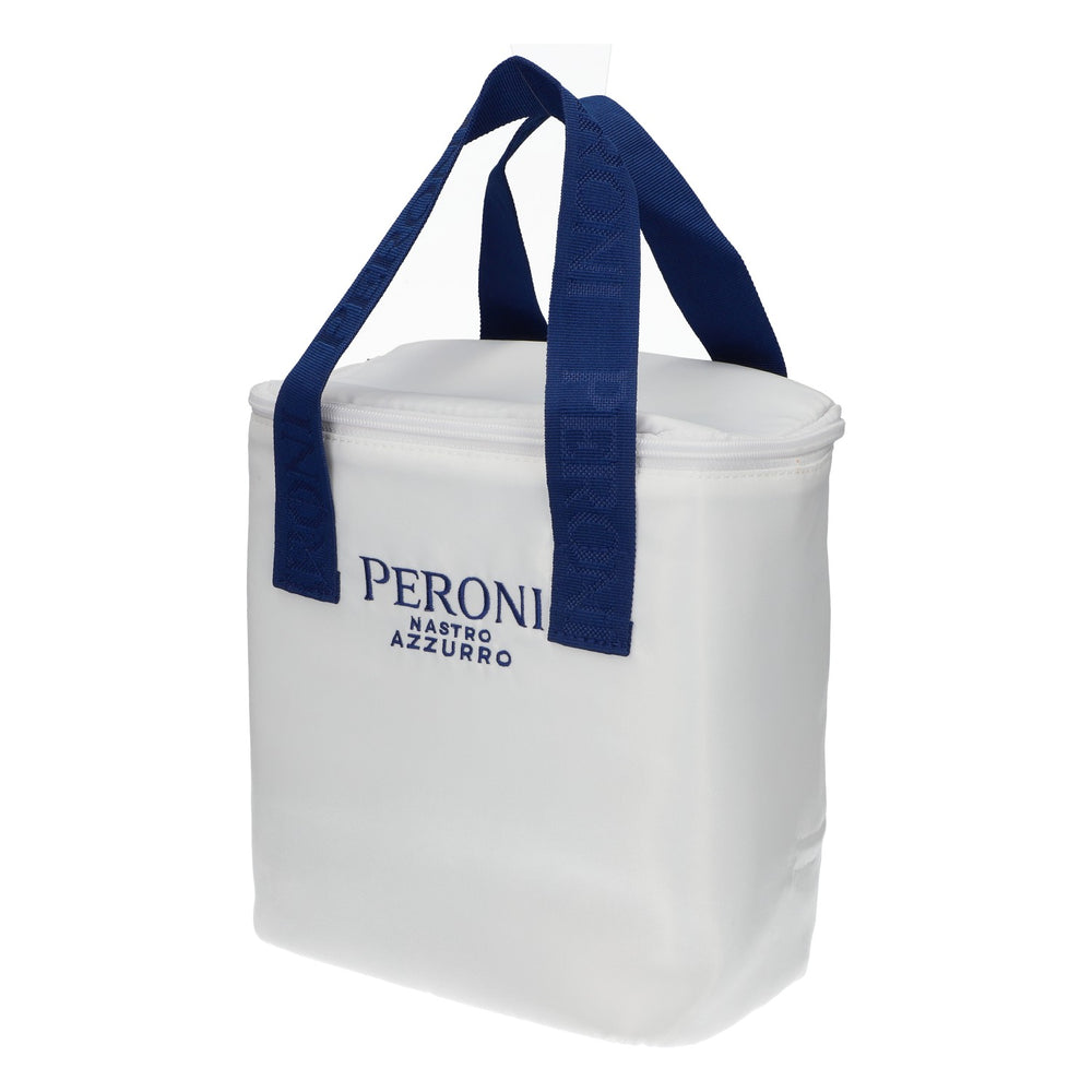 Peroni Bier Kühltasche weiß Polyester Nastro Azzurro neu