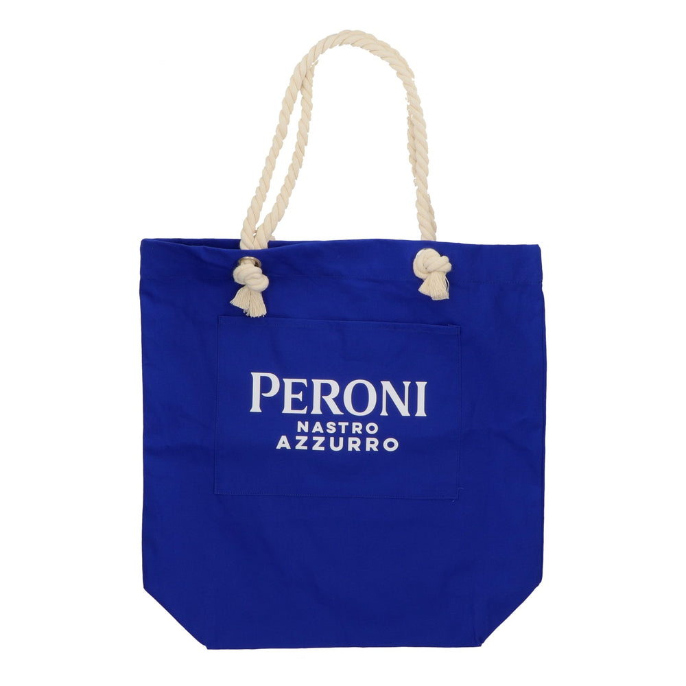 Peroni Bier Tasche Tragetasche blau Kordel-Henkel neu Mischgewebe