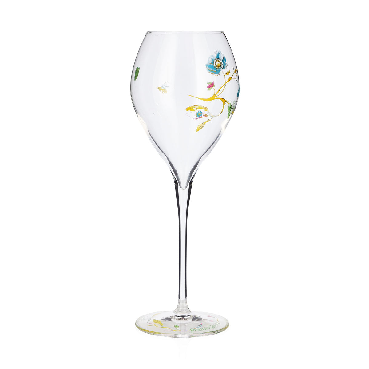 Perrier Jouet Champagner Glas 0,29l Flöte Kelch Glas Blumen Muster, Biene – Ansicht 2