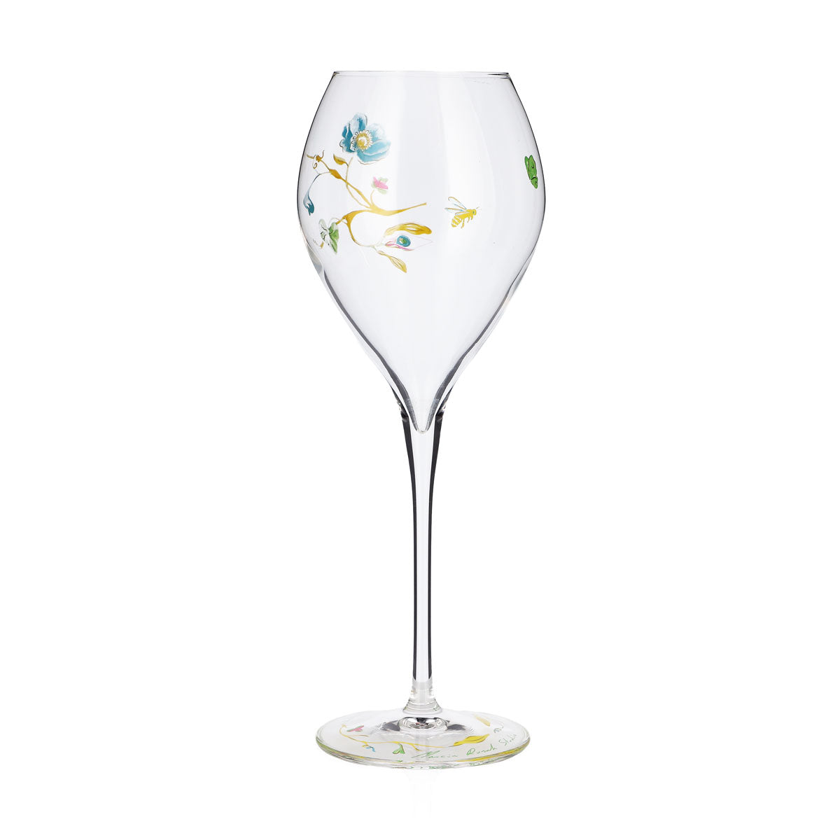 Perrier Jouet Champagner Glas 0,29l Flöte Kelch Glas Blumen Muster, Biene – Ansicht 3