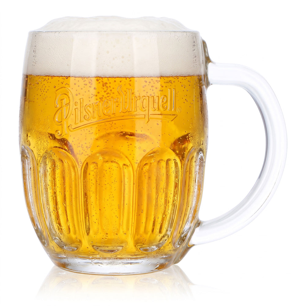 Pilsner Urquell Bier Glas 0,5l Krug Relief Sahm Seidel Henkel Gläser Pils Export