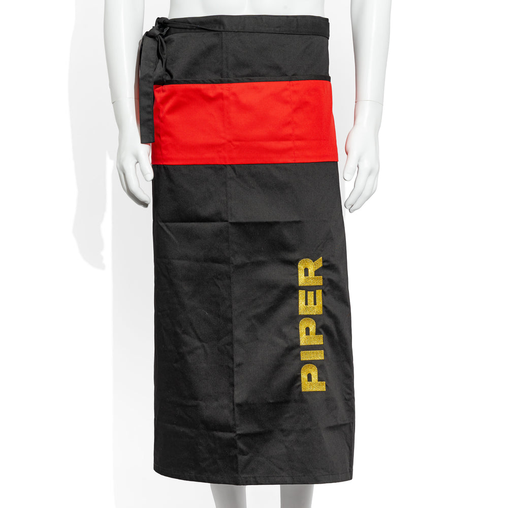 Piper-Heidsieck Champagner Bistroschürze Goldene Schrift schwarz