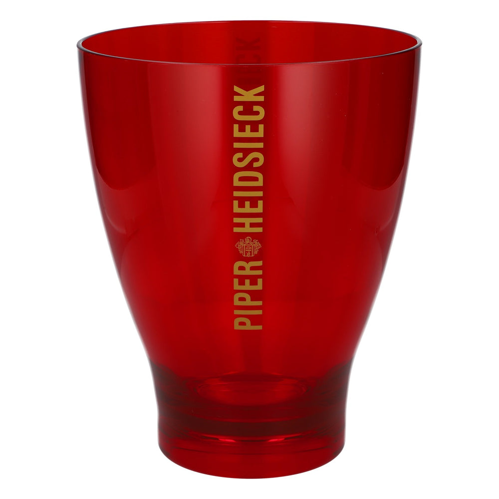Piper-Heidsieck Champagner Flaschenkühler Ice Bucket Acryl Rot Transparent