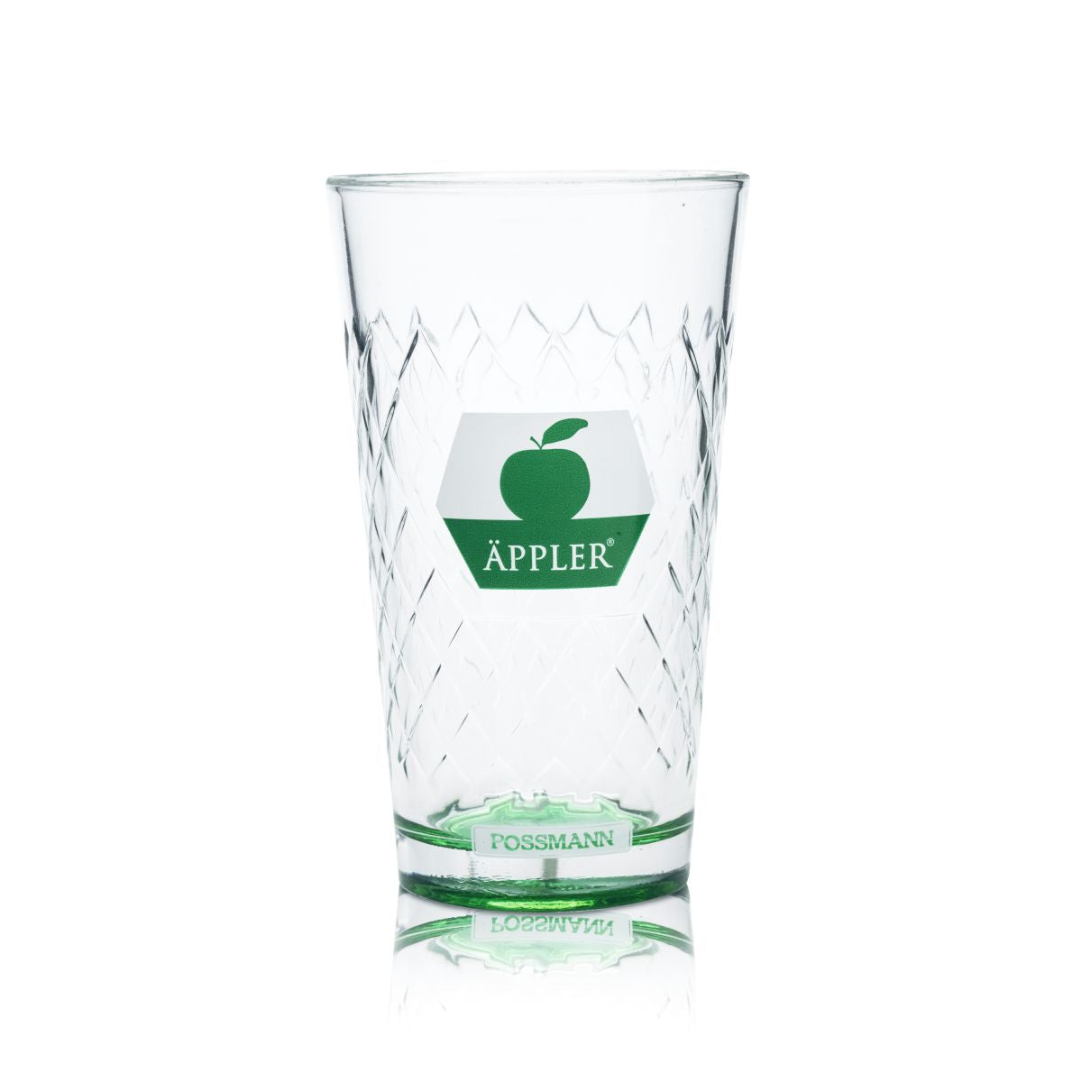 Possmann Apfelwein Glas 0,25l Konturglas Willi Becher Grün Ciderglas Brauerei