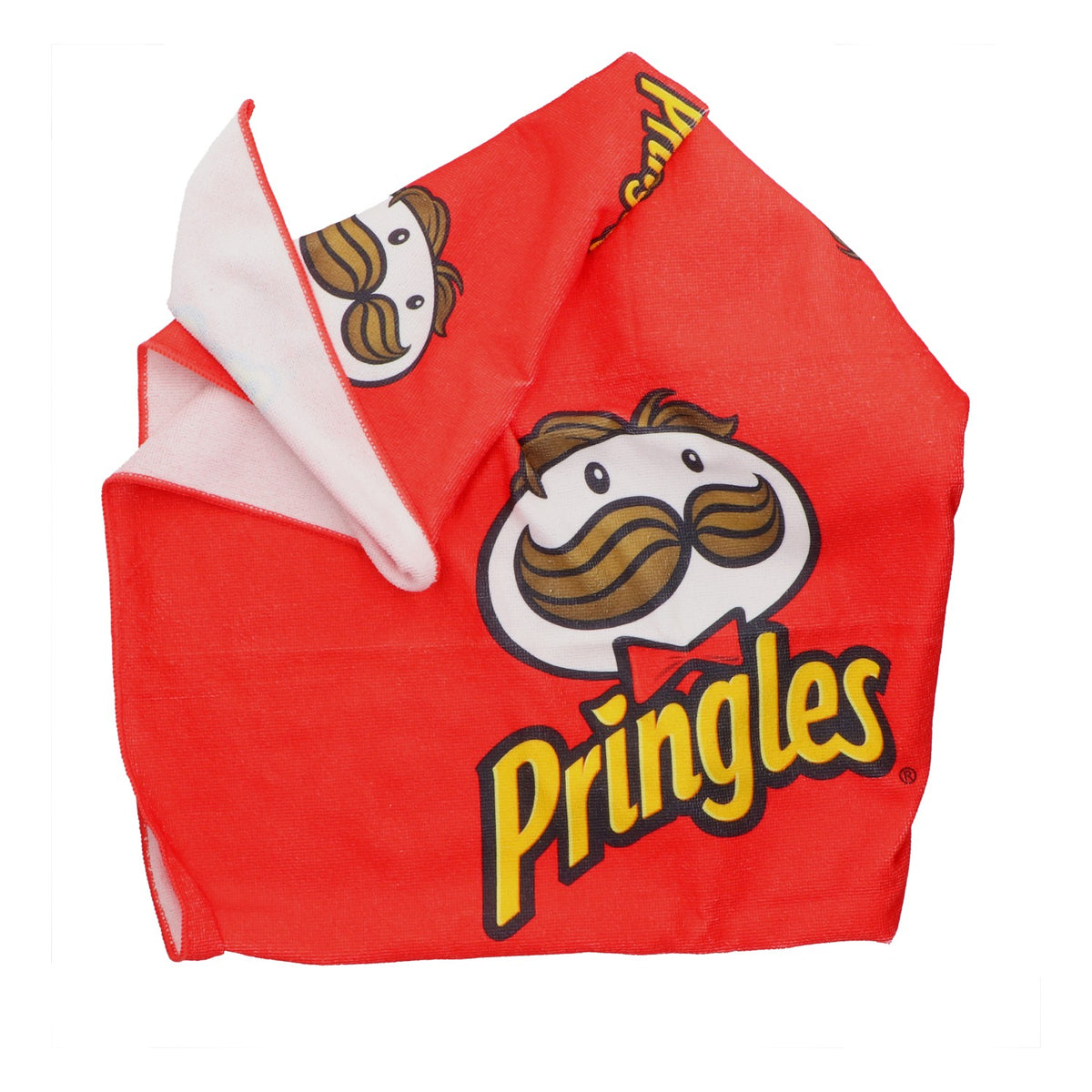 Pringles Handtuch 140x70cm rot – Kultiges Mr. P Strandtuch Badetuch Fanartikel – Ansicht 2