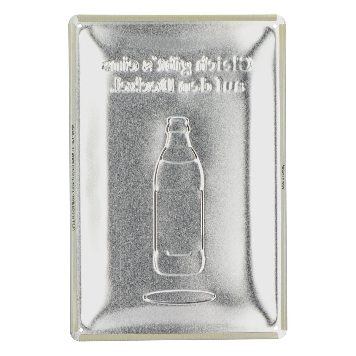 Pülleken Bier Blechschild Gleich gibt's eins auf den Deckel Wanddeko – Ansicht 2