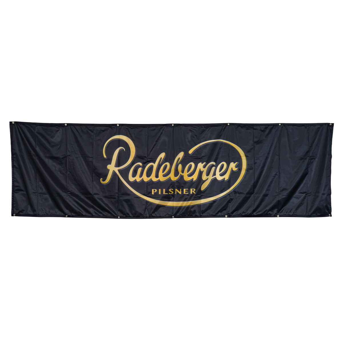 Radeberger Bier Glas Banner 300x82 cm Schwarz Polyester Fahne