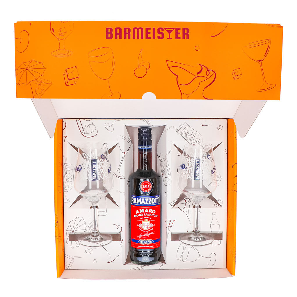 Ramazzotti Likör Geschenkset 0,7l 30% + Ballonglas I Orange – Ansicht 3