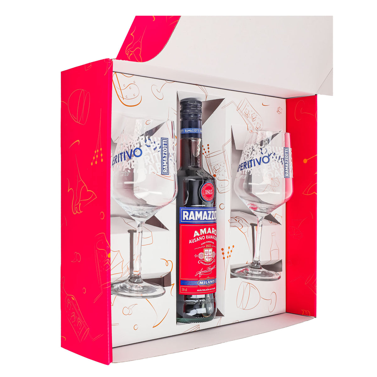 Ramazzotti Likör Geschenkset 0,7l 30% + Ballonglas I Pink – Ansicht 5