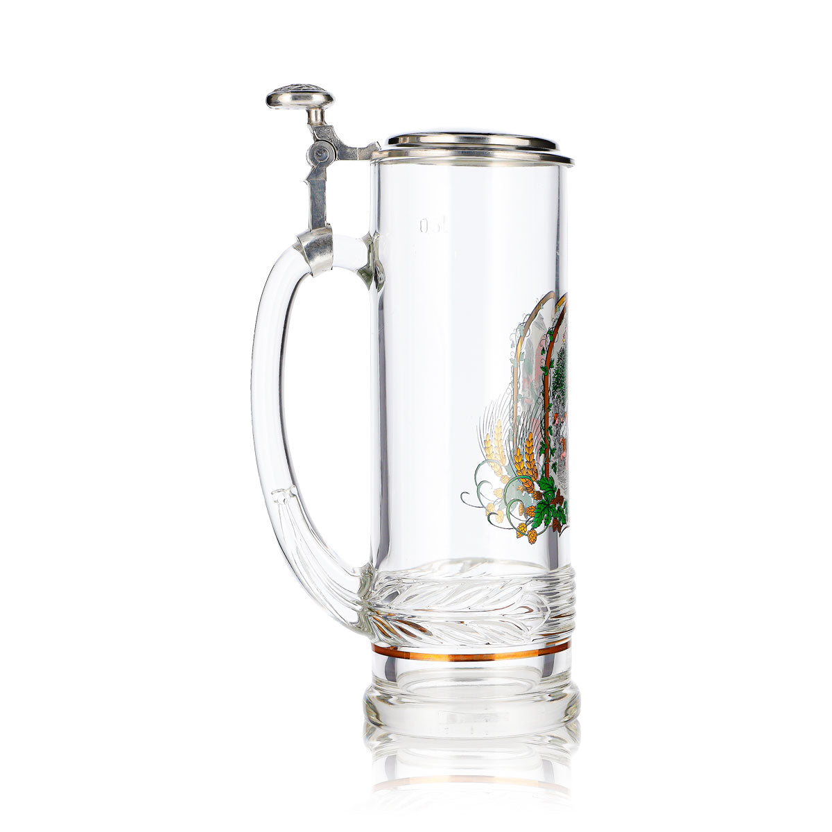 Rastal Bier Glas 0,5l Krug Erntedank Silberdeckel – Ansicht 3