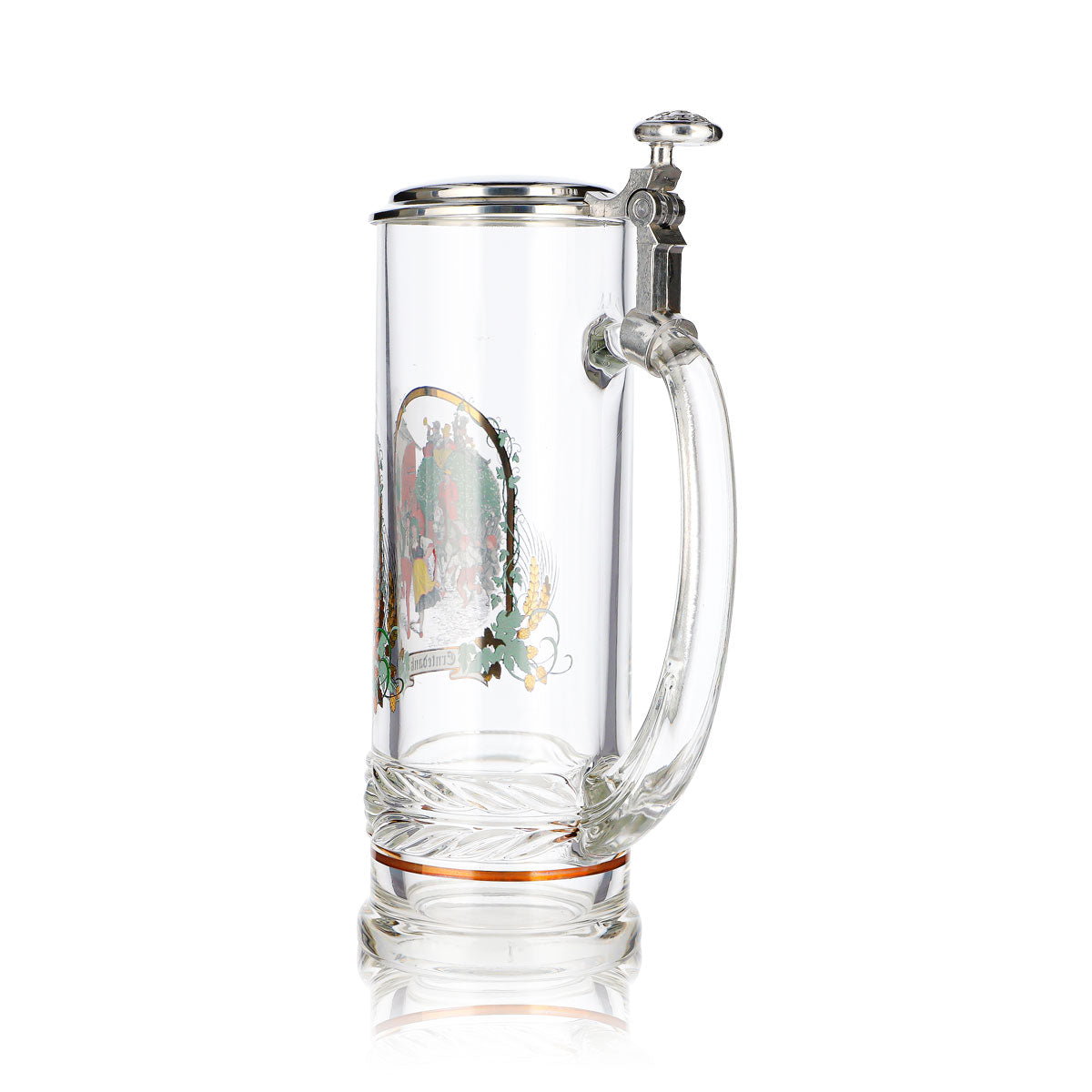 Rastal Bier Glas 0,5l Krug Erntedank Silberdeckel – Ansicht 4