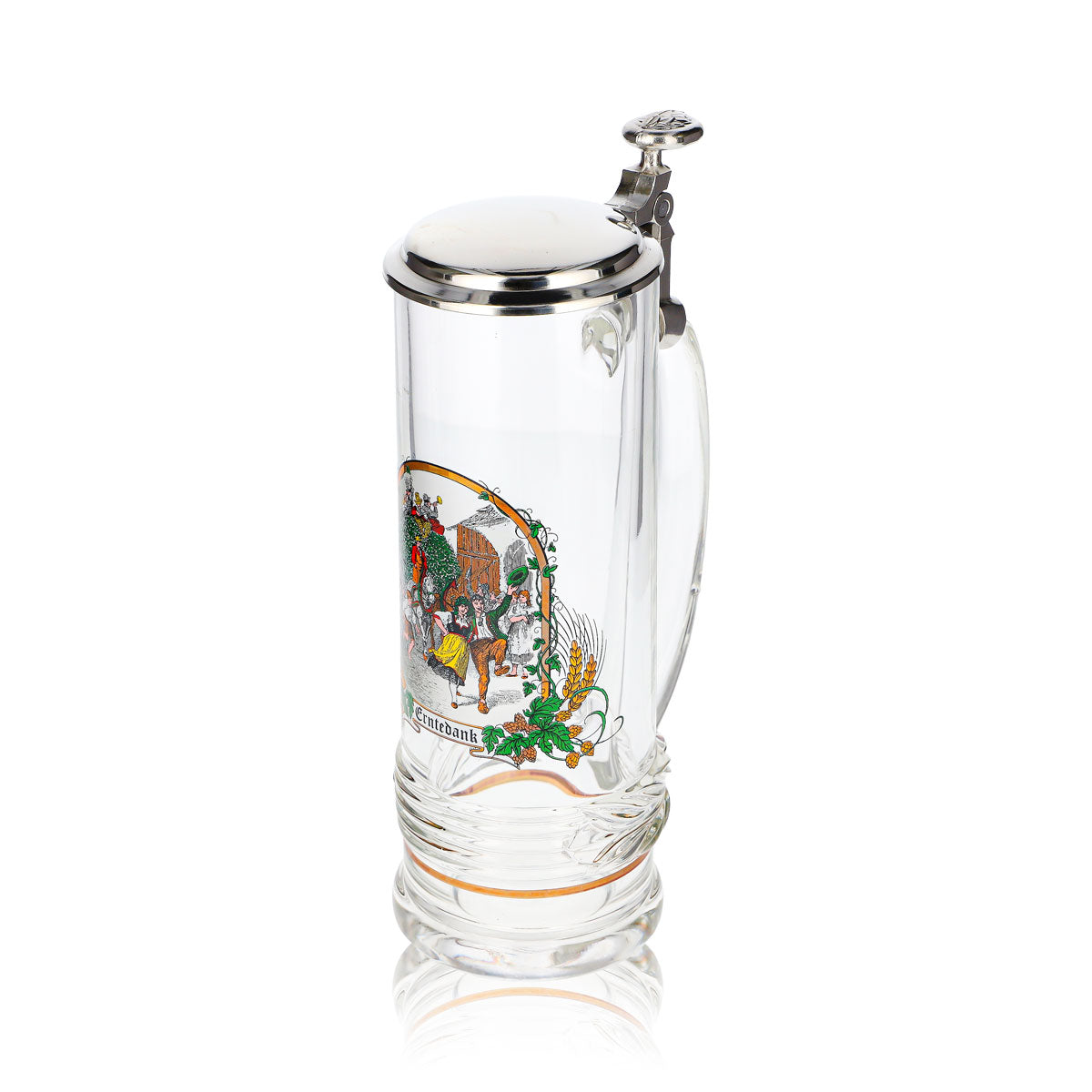 Rastal Bier Glas 0,5l Krug Erntedank Silberdeckel – Ansicht 6